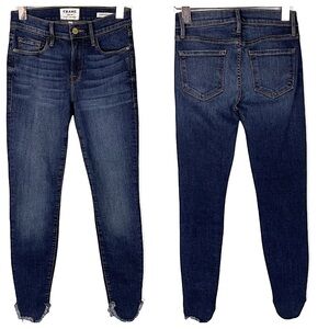 Frame Le Skinny De Jeanne Hoffman Medium Wash Jeans Size 24